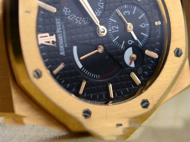 Audemars Piguet AP Royal Oak reloj color de rosa de doble huso horario de los hombres de oro
